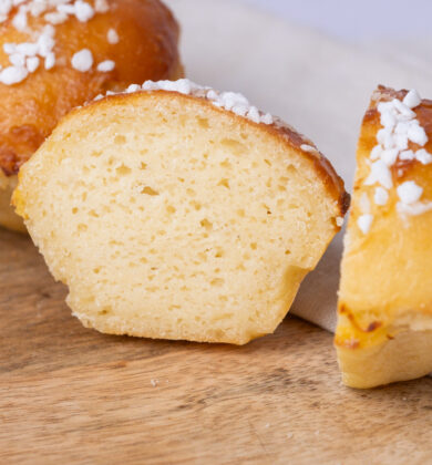 zwei glutenfreie Brioche, glutenfreie, laktosefreie, süße Backwaren, Isabella Glutenfreie Patisserie