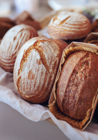 Frische leckere Brotlaiber