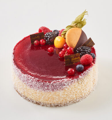 glutenfreier Himbeer White Chocolate Cheesecake, Käsekuchen, rund, Früchte, Isabella Glutenfreie Patisserie