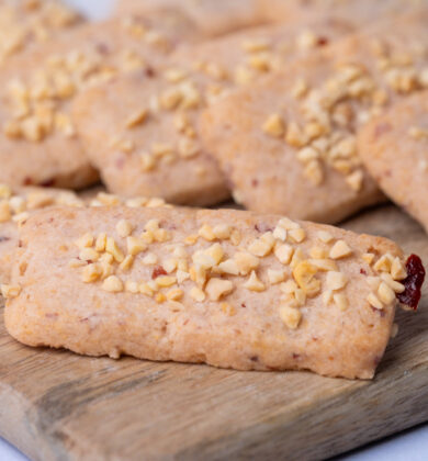 glutenfreie Cranberry Sablés, glutenfreies veganes Gebäck, Isabella Glutenfreie Patisserie