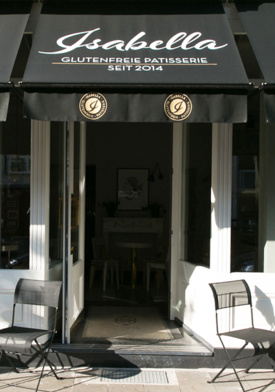 Eingang von Isabella Glutenfreie Pâtisserie in Düsseldorf Oberkassel