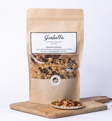 glutenfreies Pekannuss Granola, veganes Müsli, Isabella Glutenfreie Patisserie