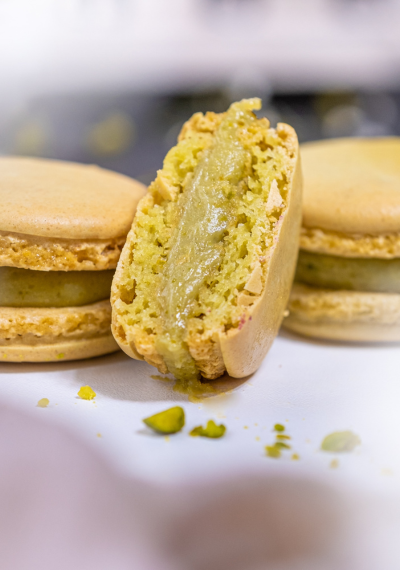 glutenfreier Pistazien Macaron, Isabella Glutenfreie Pâtisserie