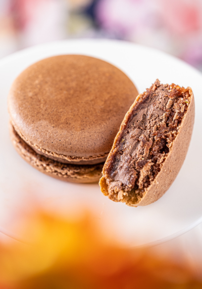 glutenfreier, veganer Schokoladen Macaron, Isabella Glutenfreie Pâtisserie