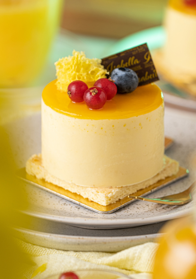 glutenfreies Exotic Passion Törtchen mit Mango und Maracuja, Isabella Glutenfreie Patisserie