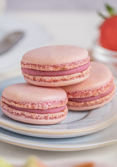 Macarons Erdbeer milchfrei