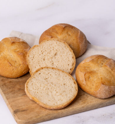 vier glutenfreie Bio Blondies, glutenfreie vegane helle Brötchen, Isabella Glutenfreie Patisserie